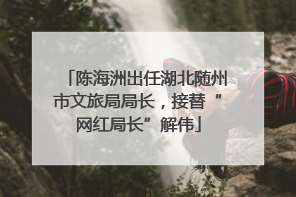 陈海洲出任湖北随州市文旅局局长，接替“网红局长”解伟
