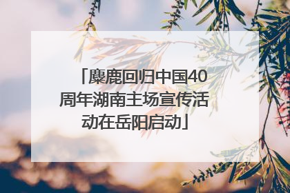 麋鹿回归中国40周年湖南主场宣传活动在岳阳启动