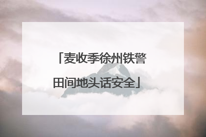 麦收季徐州铁警田间地头话安全