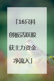 16只科创板活跃股获主力资金净流入