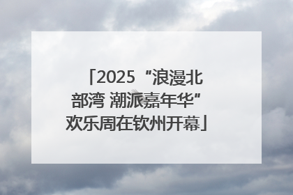 2025“浪漫北部湾 潮派嘉年华”欢乐周在钦州开幕