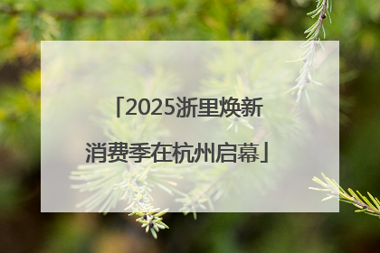 2025浙里焕新消费季在杭州启幕