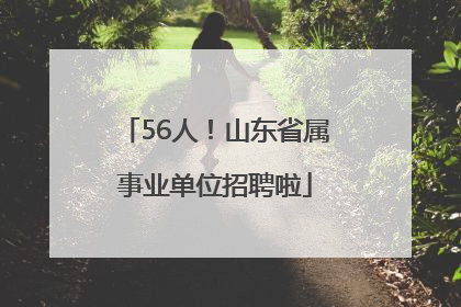 56人！山东省属事业单位招聘啦