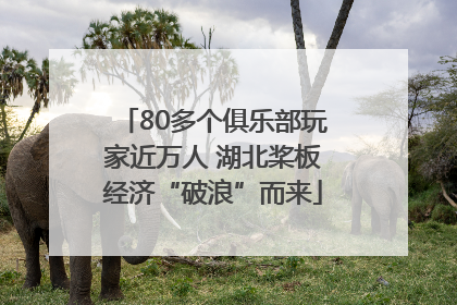 80多个俱乐部玩家近万人 湖北桨板经济“破浪”而来